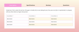 Schede Su Sfondo Sfumato Modello Joomla 2024