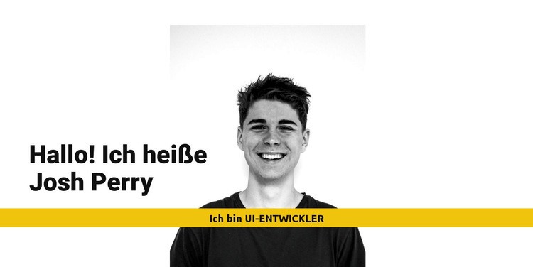 Ich bin Josh Perry Eine Seitenvorlage