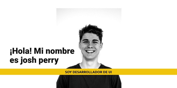 Soy josh perry Maqueta de sitio web