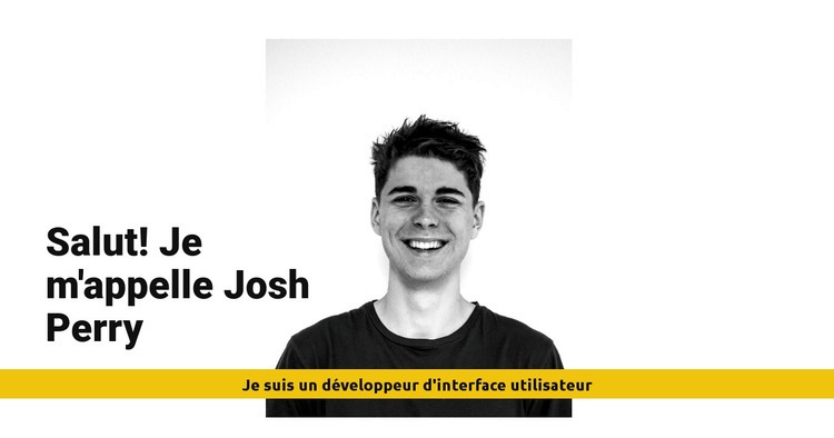 Je suis Josh Perry Modèles de constructeur de sites Web