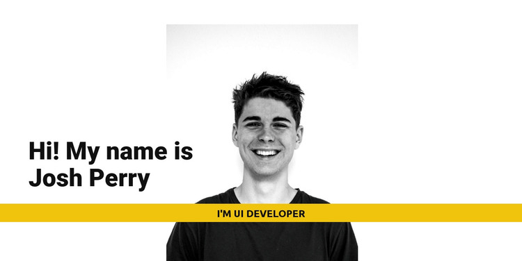I'm Josh Perry Homepage Design