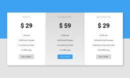 CSS Template For Our Pricing