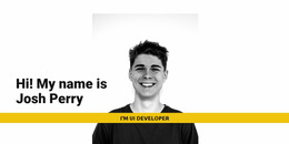 I'M Josh Perry - HTML Website Maker