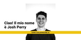 Sono Josh Perry - Ispirazione Per Il Modello Di Una Pagina