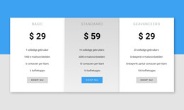 CSS-Sjabloon Voor Onze Prijzen