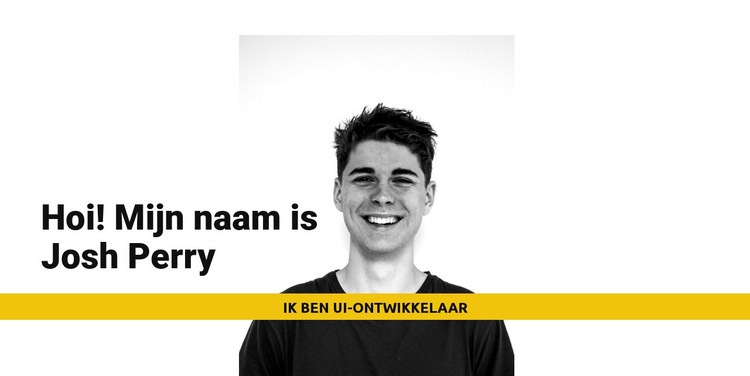 Ik ben Josh Perry Sjabloon voor één pagina