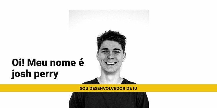 Eu sou o josh perry Construtor de sites HTML