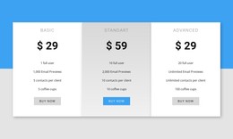 Our Pricing - Website Template