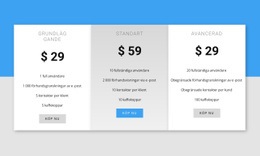 Vår Prissättning - Gratis Css-Tema