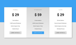 Bizim Fiyatlandırmamız Için CSS Şablonu