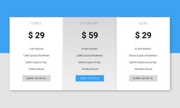 Bizim Fiyatlandırmamız - Website Creator HTML
