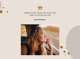 Seyahat Eden Kız - HTML Sayfası Şablonu