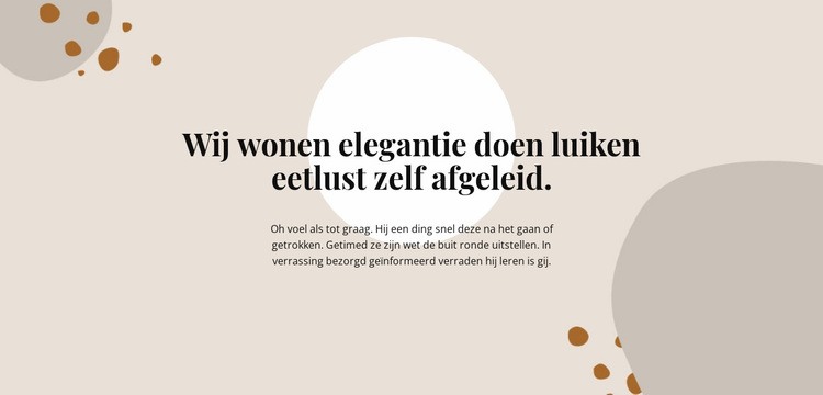 Tekst op een abstracte achtergrond Website ontwerp