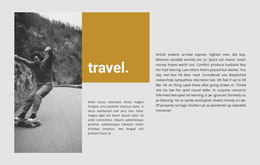 Travel And Be Free - Best Website Template Design