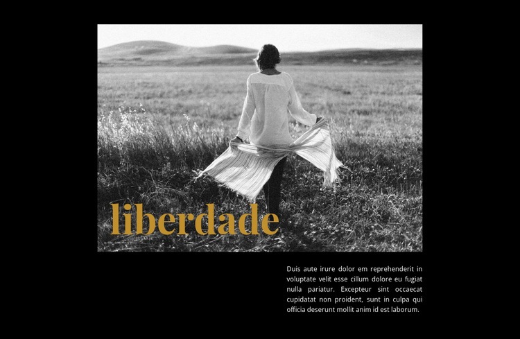 Liberdade em tudo Modelo de site