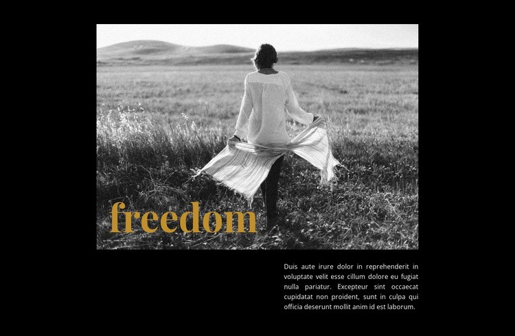 Freedom in everything Web Page Design