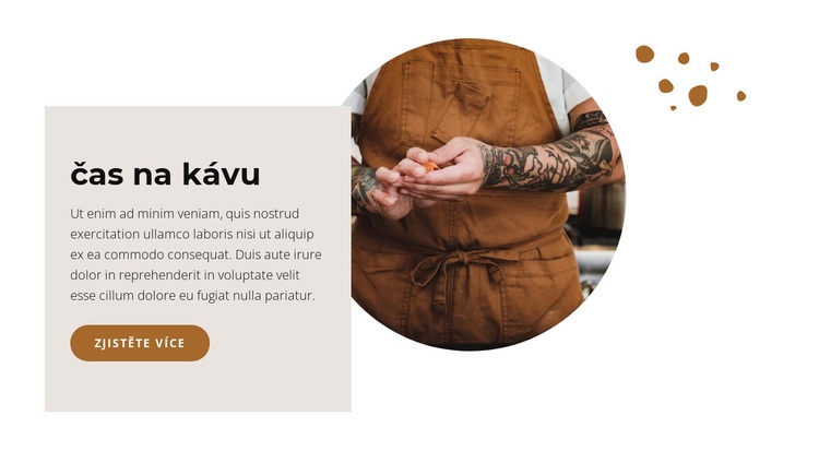 Přestávka na šálek aromatické kávy Šablona webové stránky