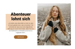 Website-Seite Für Abenteuerreisende