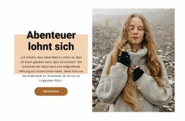 Seitenlayout Für Abenteuerreisende