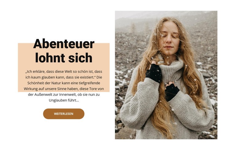 Abenteuerreisende Website Builder-Vorlagen