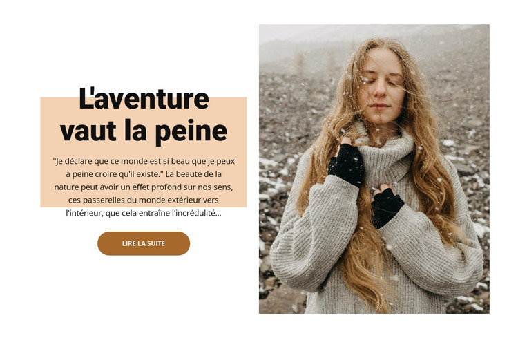 Voyageurs d'aventure Modèle HTML