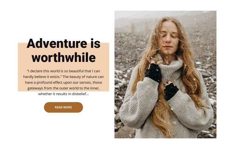 Adventure travelers One Page Template