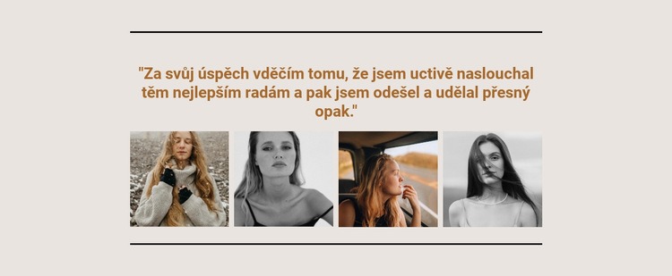 Galerie s top modely Šablona