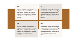 Mehrzweck-WordPress-Theme Für Vier Texte Auf Einem Rechteck