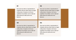 Cuatro Textos En Un Rectángulo. Diseño De Sitios Web