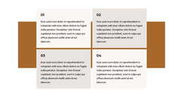 Página HTML Para Cuatro Textos En Un Rectángulo.