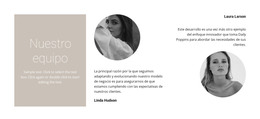 Diseño De Página HTML Para Equipo De Estilistas De Moda
