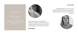 Conception De Pages HTML Pour Équipe De Stylistes De Mode