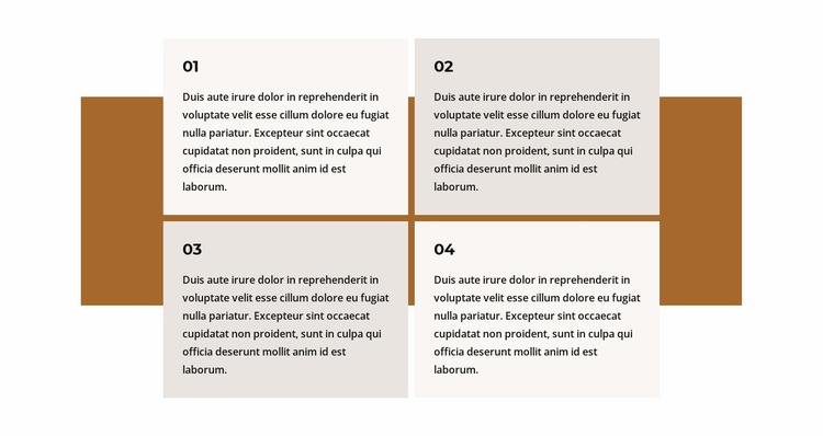 Quatre textes sur un rectangle Modèle d'une page