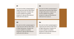 HTML-Страница Для Четыре Текста На Прямоугольнике