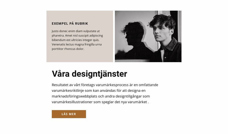 Designers verk Webbplats mall