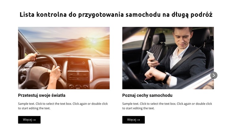 Długa podróż samochodem Szablon CSS