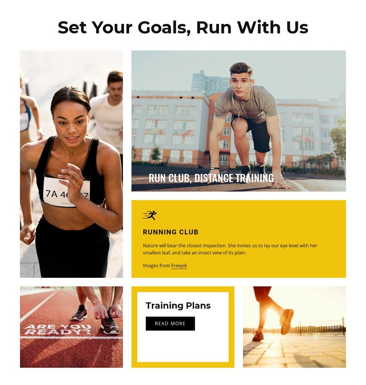 Set your goals Homepage Design
