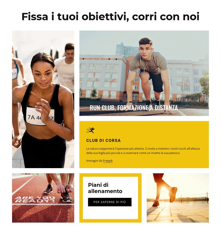 Stabilisci i tuoi obiettivi Modelli di Website Builder