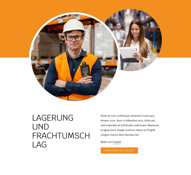 Frachtabfertigung HTML-Vorlage