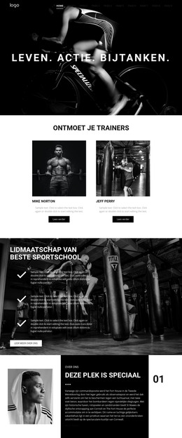 Bijtanken Bij Power Gym - HTML-Sjabloon Downloaden