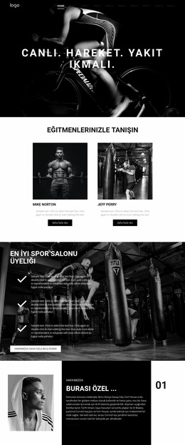 Güç Spor Salonunda Yakıt Ikmali Yapın - Joomla Web Sitesi Şablonu