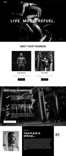 Refuel At Power Gym Military Website Template