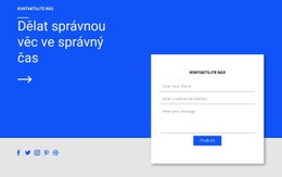 Sociální Kontakt A Forma Bezplatná Šablona Webu CSS