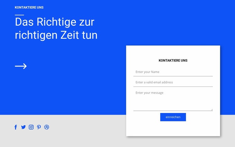 Sozialer Kontakt und Form HTML5-Vorlage