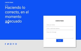 Contacto Social Y Formulario: Creador De Sitios Web Creativo Y Multipropósito