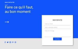 Contact Social Et Formulaire Modèle De Site Web CSS Gratuit