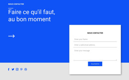 Page HTML Pour Contact Social Et Formulaire