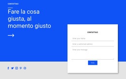 Contatto Sociale E Modulo - HTML Site Builder