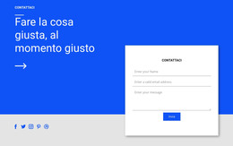 Pagina HTML Per Contatto Sociale E Modulo