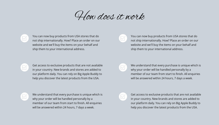 How does it work Homepage Design